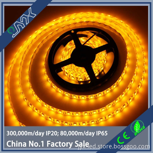 Factory price 3 chips DC24V LED strip 5050 Flexible Light 5M 60led/m Yellow IP20 Lamp for Home/Kitchen/Car/Bar